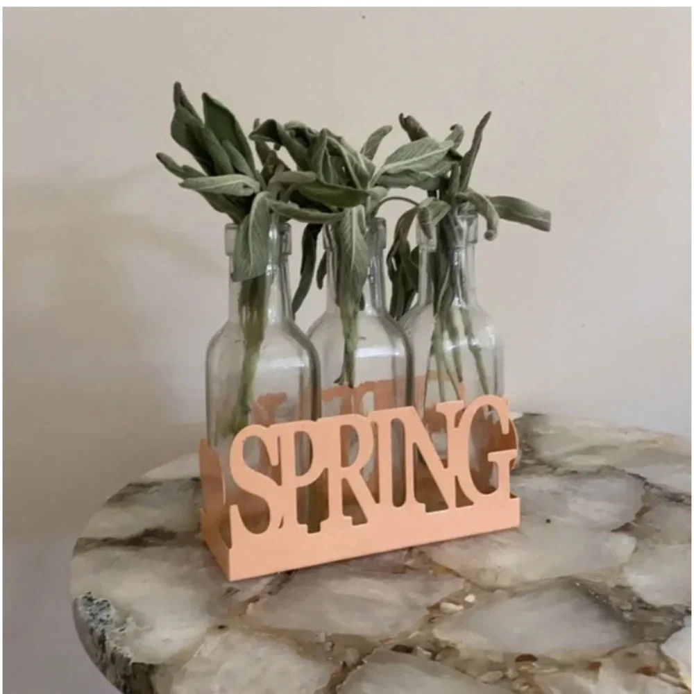 🪞 NEW Mini vase set of 3 , herbs and floral spring design holder